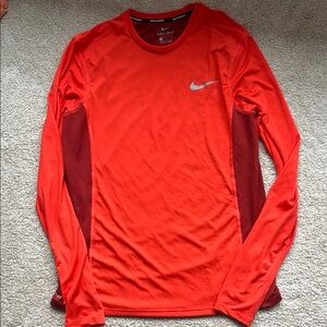 Nike Men's Red Long Sleeve Shirt